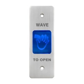 Infrared Sensor Exit Button DC 12V 24V Wall Embedded Mount IR Door Release Touch-Free Switch No Touch Exit Button with LED Light Indicator for Door Access Control