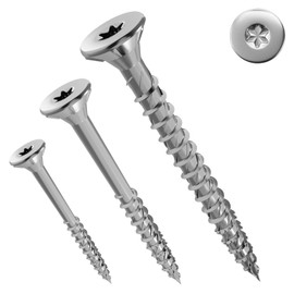 Jet-Fast Premium Universal Screws 3.5 x 16 mm, Pack of 1000, Duo Countersunk Head, Fully Threaded, TX Drive, Blue Galvanised, Wood Screws, Chipboard Screws, Cut Tip, German Quality