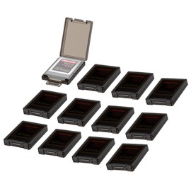 KIWIFOTOS Cfexpress Type B Card Case XQD Memory Card Storage Holder - 12 Pack Plastic XQD CFB Card Case Box, Water-Resistant Anti-Shock Anti-Dust Memory Card Holder Case Storage Protector with Labels