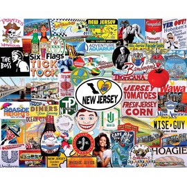 White Mountain Puzzles I Love New Jersey, 1000 Piece Jigsaw Puzzle