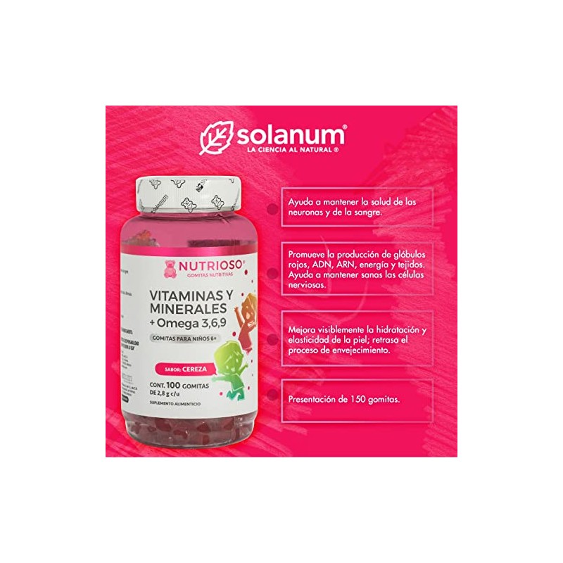 Solanum Solanum Vitaminas Para Niños + Omega 3, 6 Y