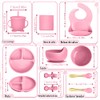 Platos para Bebe Silicon, 10 Pzas Set Alimentacion Complementaria Bebe,