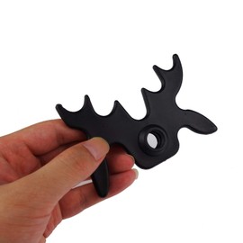 Zelerdo 4 Pack Plastic Moosehead Pool Billiard Cue Bridge Head (Black)