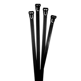 Lumonic 100 x Cable Ties 200 x 7.6 mm I Black Cable Ties in Industrial Quality Reusable I Cable Ties UV Resistant Cable Ties Weatherproof