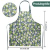 Tczecoo Pack of 4 Flower Aprons with Pocket, Kitchen Aprons