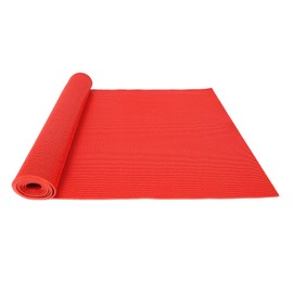 Drainage Non Slip Mat, 3x10Ft PVC Mesh Hollow Door Mat Roll 5mm Thickness Commercial Floor Mat for Bathroom Swimming Pool Kitchen Washroom (Red, 3x10Ft)