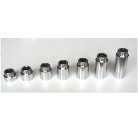 BFG Tap Extension 1/2 Inch BSP (18.6 mm Female / 21 mm AG) Thread, 20 mm Extension, Chrome-Plated Brass, Water Pipe Fittings, Connections, 10 Bar, Max. Temperature 95°C, BSP Connection