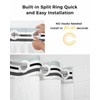 EwdeWwo No Hook Striped Shower Curtain with Snap in Liner,