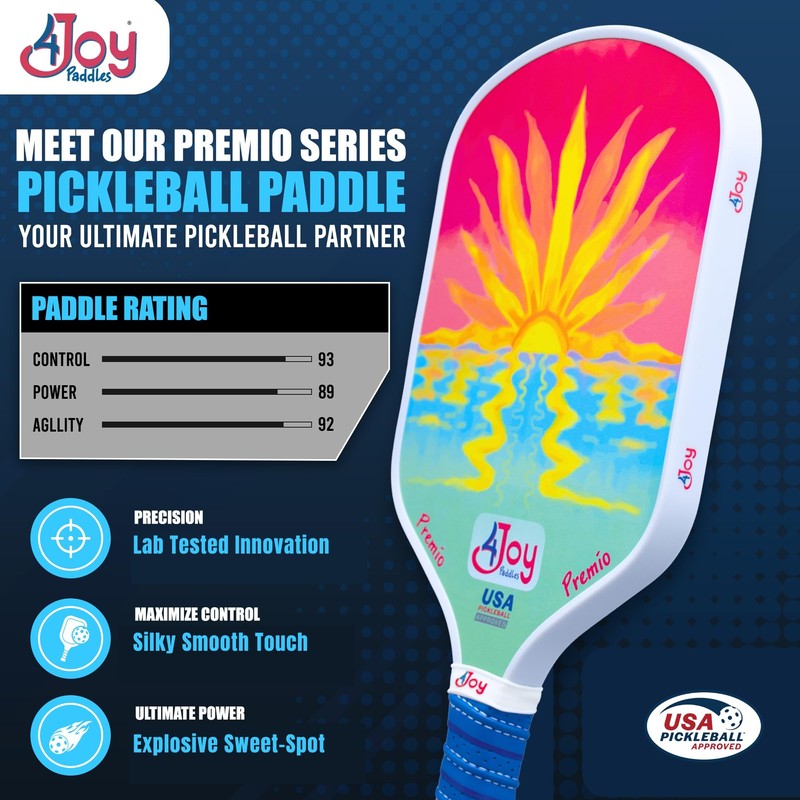 4Joy Premio Lightweight Pickleball Paddle Sunset