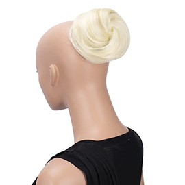 PRETTYSHOP Dutt Haarteil Zopf Haarknoten Hepburn-Dutt Haargummi Hochsteckfrisuren platinblonde #613 DC9