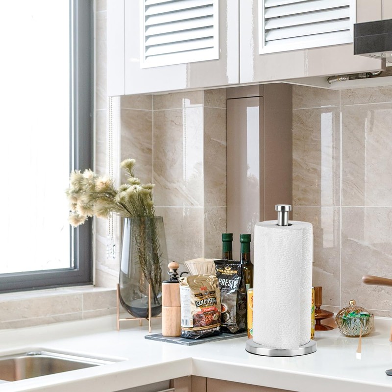OctBird Stainless Steel Vertical Paper Towel Holder with Suction Cup,Kitchen