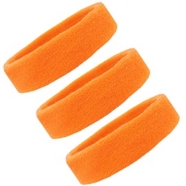 Kenz Laurenz Sweat Bands/Headbands for Women Men Elastic Headband Sports Sweatbands Athletic Stretchy Head Band Workout Running Basketball Moisture Wicking Terry Cloth Set Sweat Hair