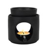 Black Wax Burner, Ceramic Tealight Warmer, Scented Oil Diffuser, Black