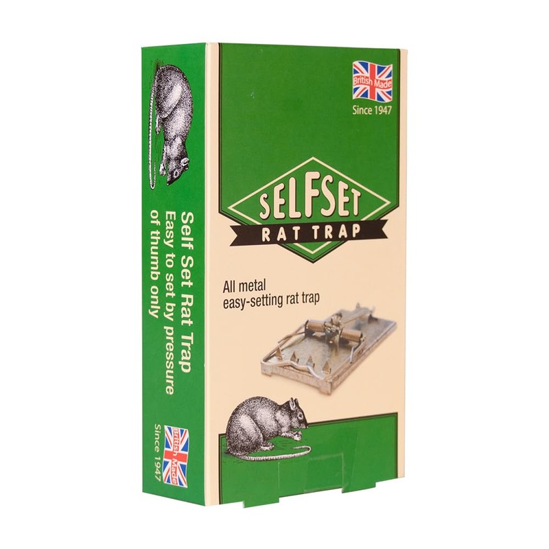 Selfset Rat Trap Kills Rats Galvanised Metal Strong, Quick Snap