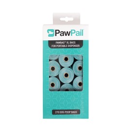 PawPail Premium Poop Bags for Dogs, Easy-Open, Suitable for Home and Commercial Use, Leak Proof Pet Waste Bags Refills for Dispenser, Mild Floral Scented, 18 Rolls of 15 Bags & 270 Bags per Box