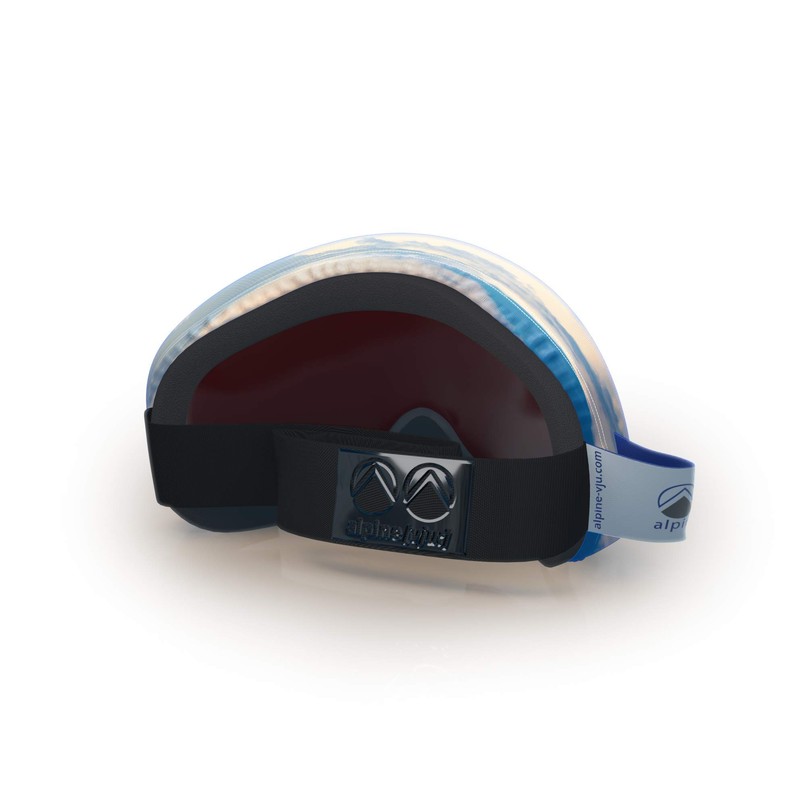 alpine [vju:] Ski Goggle Protection Cover Elastic Microfiber Unisex, white