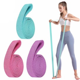 Juego de bandas de resistencia largas Bandas de tela para ejercicios de resistencia para mujeres, Bandas de resistencia de bucle de tela para entrenamiento de cuerpo completo, Bandas de fitness elásticas para trabajo pesado Juego de bandas de resistencia