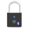 Candado Inteligente Bluetooth App Huella Digital Res Lluvia Color Negro