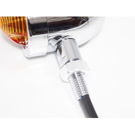 CMY Select Universal Bullet Turn Signal Bike, Chrome Plated, Universal 12V Orange Lens (Set of 4)