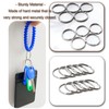 Key Rings, 3/4" 20mm Split Round Metal Silver Keyring for