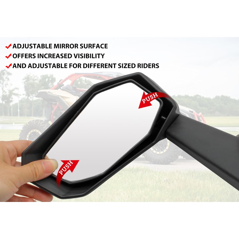 SAUTVS Folding Front Door Rear View Side Mirrors for Maverick