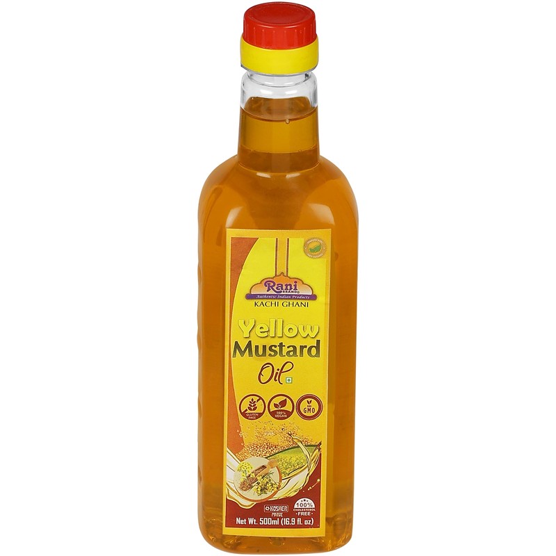 Rani Yellow Mustard Oil (Kachi Ghani) 16.9 Ounce (500ml) NON-GMO