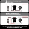 FILN 2-Pack 19mm White LED Latching Push Button Switch, 12V-24V
