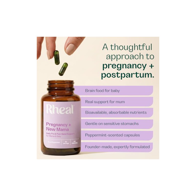 Rheal Pregnancy + New Mama Supplement - 60 Capsules
