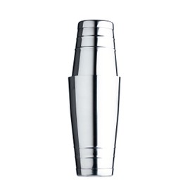 Derrison Premium Boston Shaker: 18 & 28oz Weighted Cocktail Shaker Set. Stainless Steel Martini Drink Shaker, Two-Piece Heavy Metal Boston Tins Only (Weighted with Embossed Ribs)