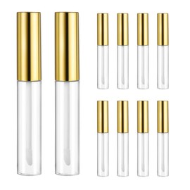 Frcolor Lip Gloss Tube Lip 10ml Clear Container Divider Bottle Set of 10 Lip Gloss Containers Lipstick Gel Concealer Empty Refill Bottle