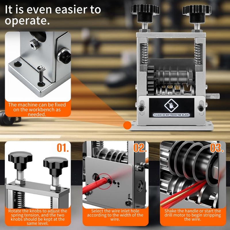 BAUSATZ Wire Stripper, Cable Stripper Wire Stripper Machine Cable Stripper