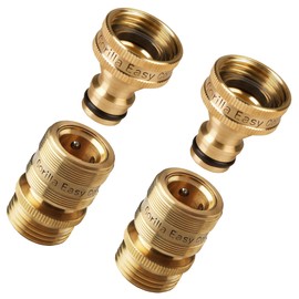 GORILLA EASY CONNECT GORILLA EASY CONNECT Garden Hose Quick Connect Fittings. ? Inch GHT Solid Brass Leak Proof to 200 PSI Heavy Duty