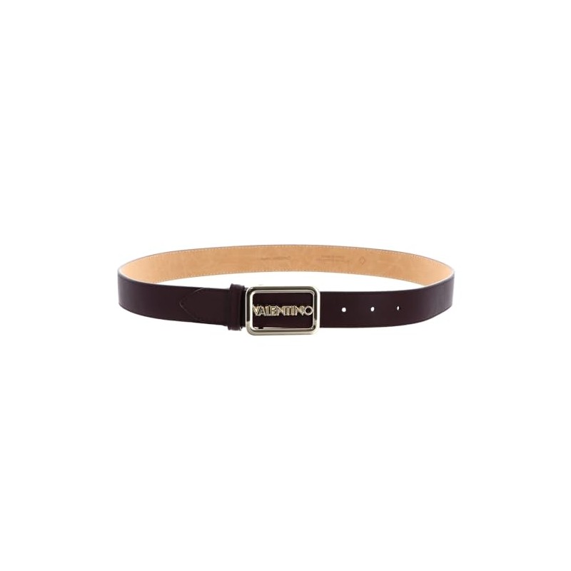 VALENTINO Around Plaque Buckle Belt W85 Vino/Oro - Can be