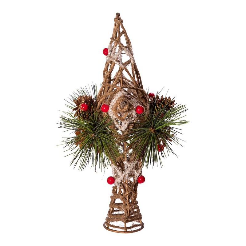 Kurt S. Adler Kurt Adler 11-Inch Natural Star with Pinecones
