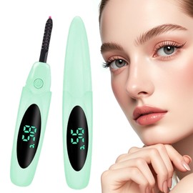 Heated Eyelash Curlers Electric Eyelash Curler with LED Display, 3 Temperature Modes Anti-Burn USB Rechargeable Natural Curling 24H Long Lasting for Women Makeup Tools Gifts N01