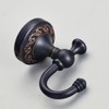 Leyden Brass Towel Hooks, Oil Rubbed Bronze Robe Hooks Antique