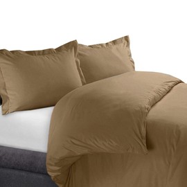 Royal Hotel Bedding Duvet Cover Set, 300-Thread-Count 100% Cotton, 3 Piece Duvet-Cover Set King Size, Soft and Cool Cotton Bedding King/Cal-King Size, Taupe-Brown