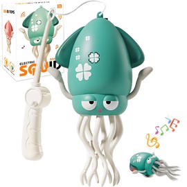 Arlkono Electric Dancing Octopus Baby Toys|Crawling Octopus Tummy Time Sensory Toys for Kids|Automatic Swing Squid Toy with Lighting and Music|Gifts for 3+ Years Old Boys & Girls