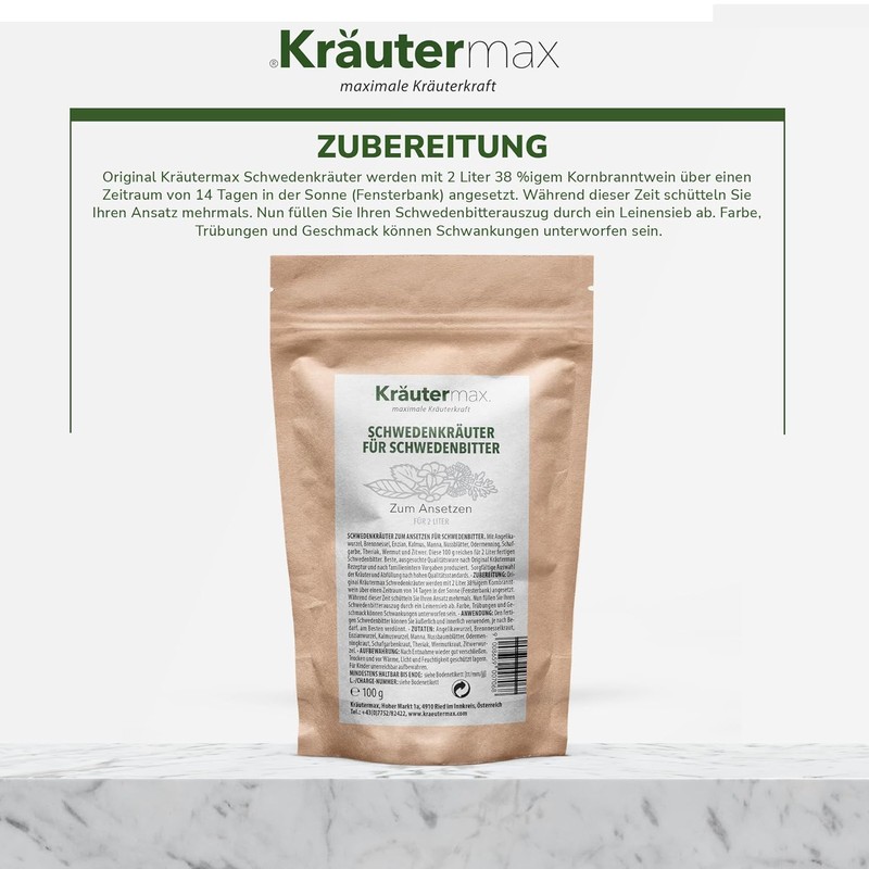 Swedish Herb Root Mix for Starting 2 Litres Swedish Bitter