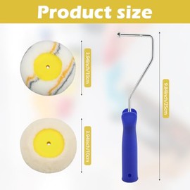 Corner Edger Paint Roller Kit Including 4 Pcs Drywall Corner Tool 4 Inch Paint Roller, Paints Edger Corner-Paint-Roller Tool for Home Office Wall Painting Decoration
