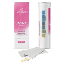 NATURELAND Feminine pH Test Strips Value Pack - Vaginal Health Monitor for Acidity & Alkalinity Balance, Quick & Accurate (60 Count)