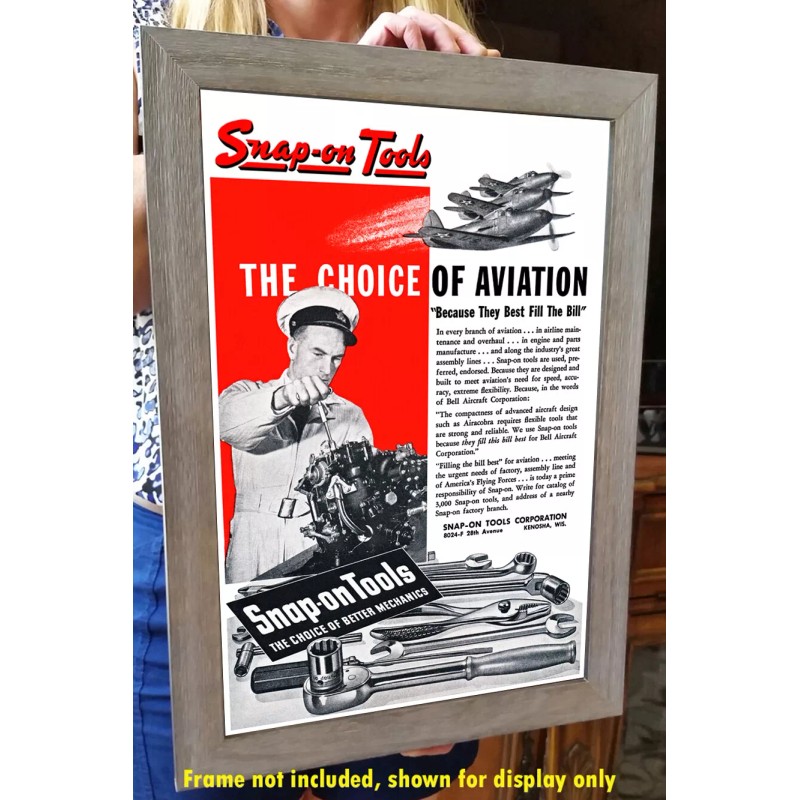 Snap-On Tools 1943 Aviation Tools Vintage-Style Poster