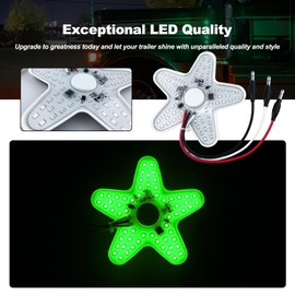 XtraGlow Peterbilt Air Breather Lights A11 Ultra-Thin Hex Style Dual Function Air Breather Lamp for Peterbilt 379 389 Semi Trucks Kenworth Freightliner 60 Diodes 4.8" Inch 2Pcs Green