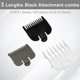 3 Pcs Hair Clipper Guides, Precision Attachment Comb，1.5mm, 3mm, 4.5mm，Universal Hairdressing Accessory, Positioning Comb, Suitable for Most Hair Clippers,Easy to Use and Durable Limit Comb