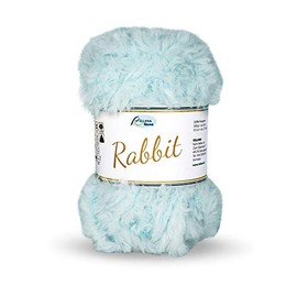 Rellana Rabbit Yarn in Fur Look, Cuddly Soft, 100 g (11 Light Blue)