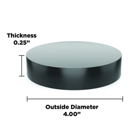 Isolate It: Sorbothane Vibration Isolation Circular Disc Pad .25" (0.635cm) Thick x 4" (10.16cm) Dia. 50 Duro - 4 Pack