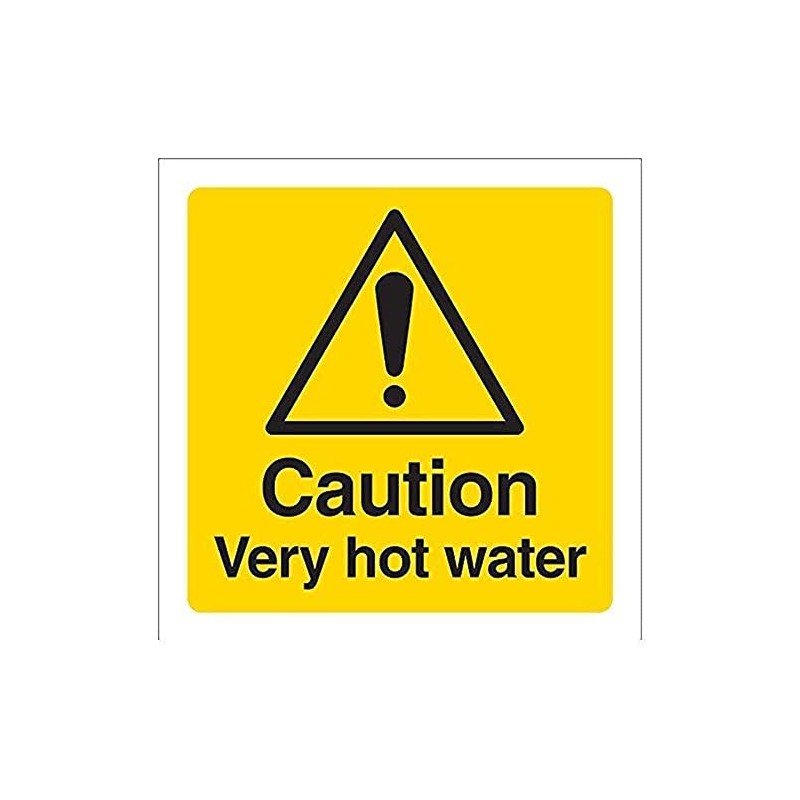 V Safety 62017AF-R Caution Very Hot Water Sign - Square