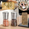 VUCCHINI Salt and Pepper Grinder Set - Adjustable Stainless Steel