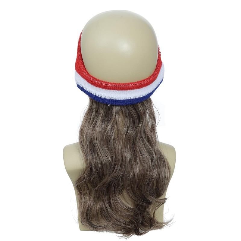 Traqur 80s Style Mullet Wig, Funny Costume Headband with Mullet