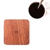 Lyon Map Coaster, Set of 4, Sapele Wooden Coaster with